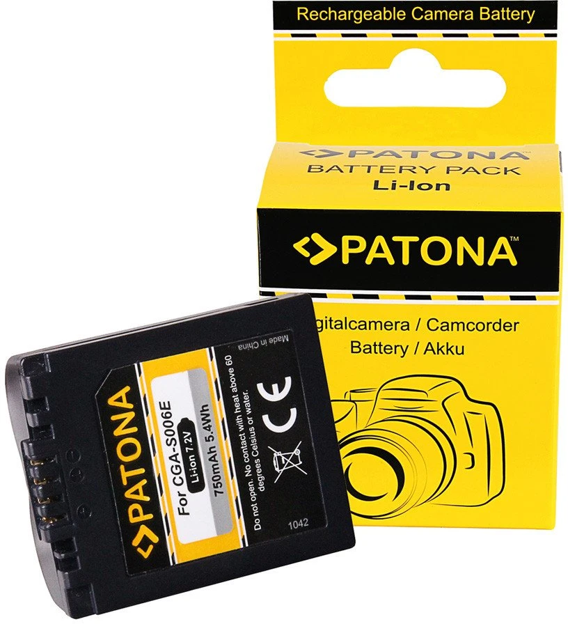 Akumuliatorius Patona Patona fotobaterie pro Panasonic CGA-S006E 750mAh