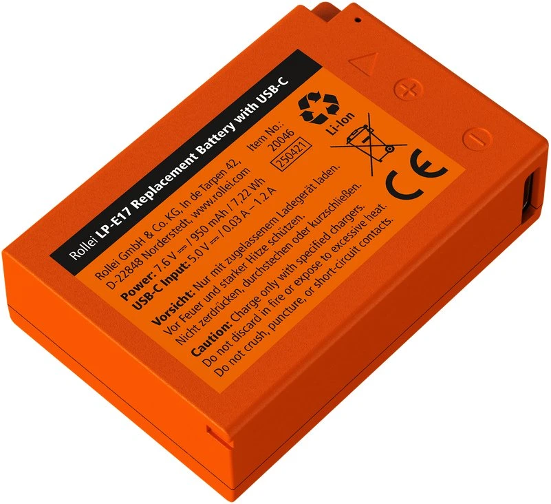 Akumuliatorius Rollei LP-E17 Litowo-jonowa (Li-Ion) 950 mAh (20046 m.)
