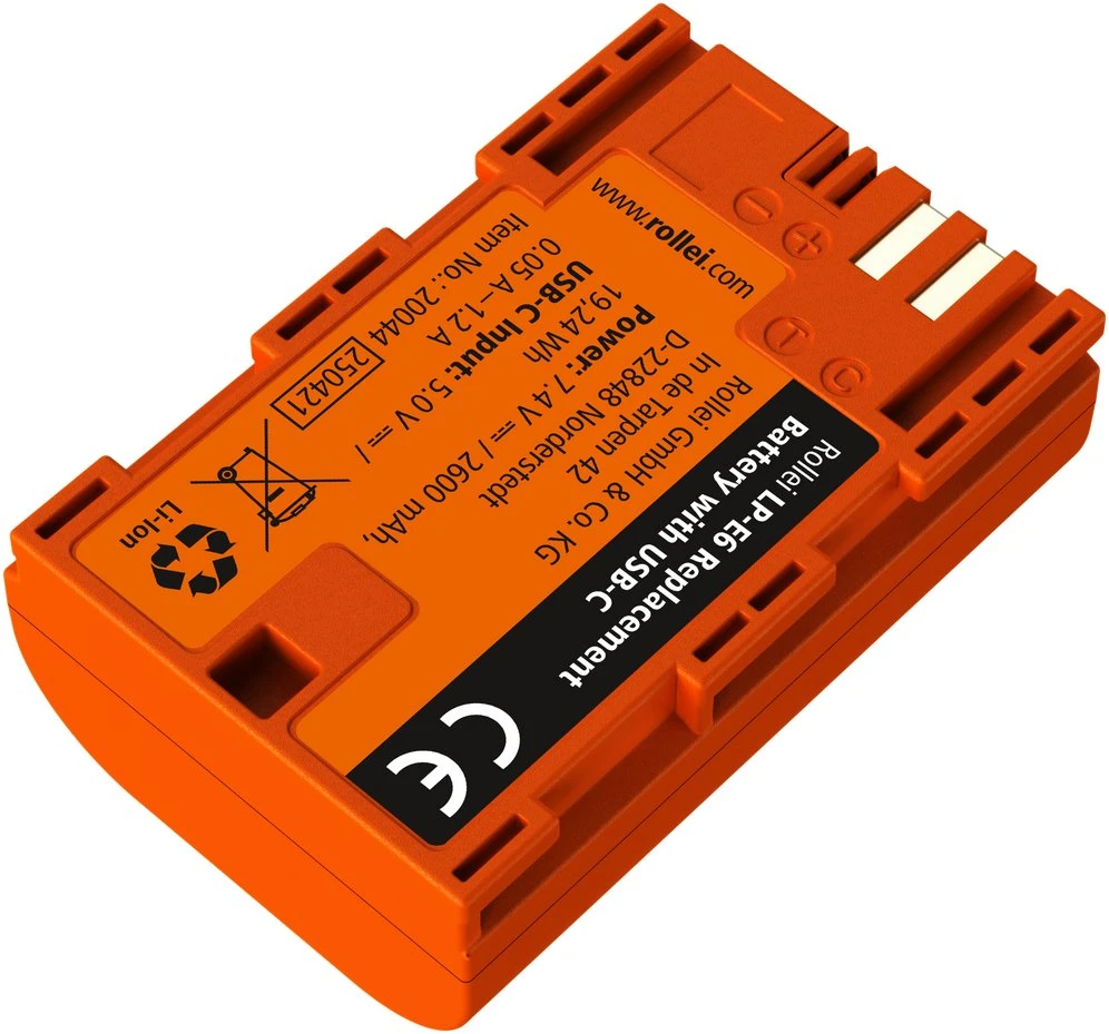 Akumuliatorius Rollei LP-E6 Litowo-jonowa (Li-Ion) 2600 mAh (20044 m.)