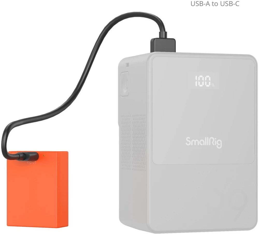 SmallRig 5088 USB-C įkraunama fotoaparato baterija NP-W126S oranžinė