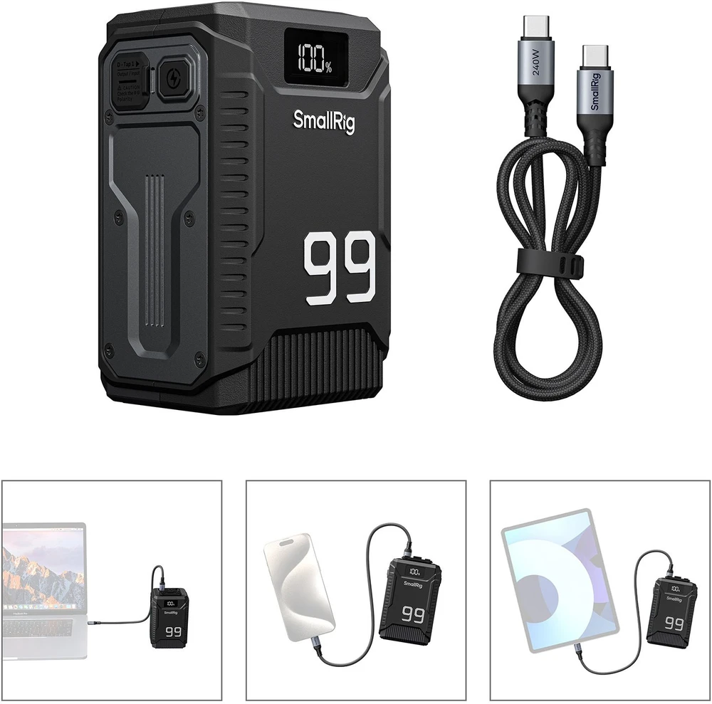Akumuliatorius SmallRig V-Mount Baterija / Power Bank T99 (5864)