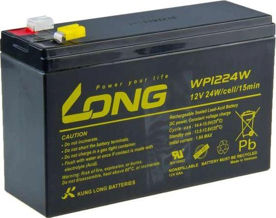 Avacom LONG 12V 6AH LEAD-ACID BATTERY HIGHRATE F2 (WP1224W)