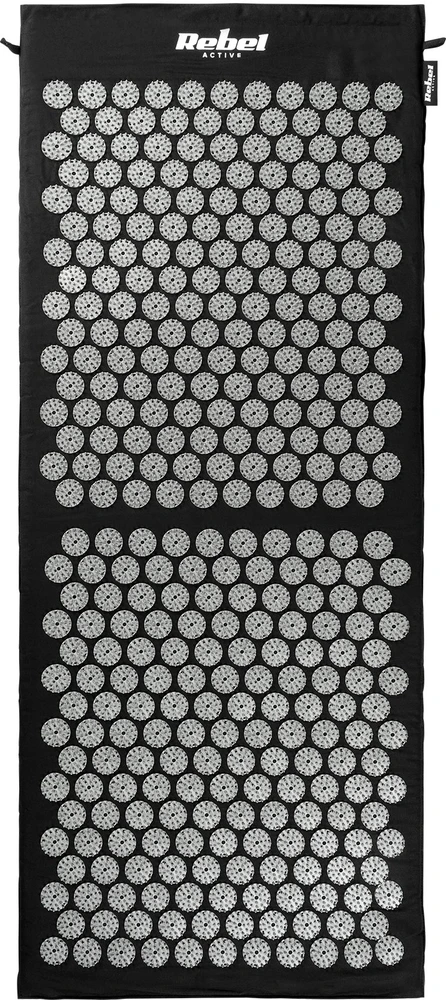 Mata „Rebel Active“ akupresūros kilimėlis su smaigaliais, 110 x 42 cm, XL, pilki smaigaliai