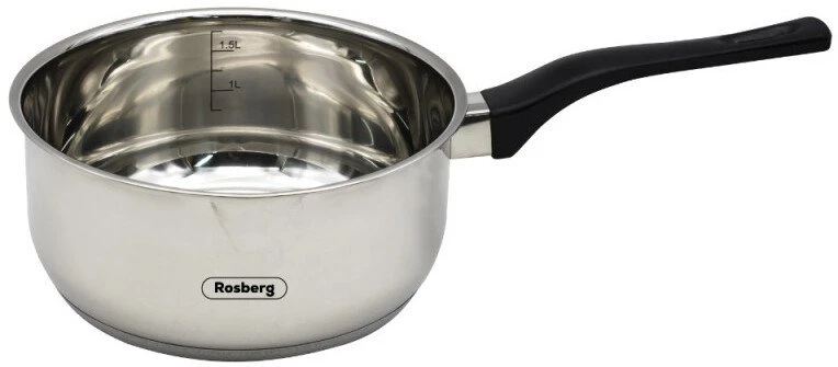 Puodas Rosberg R51210E20K, 20 cm, 2,9 litro, bakelito rankena, nerūdijantis plienas