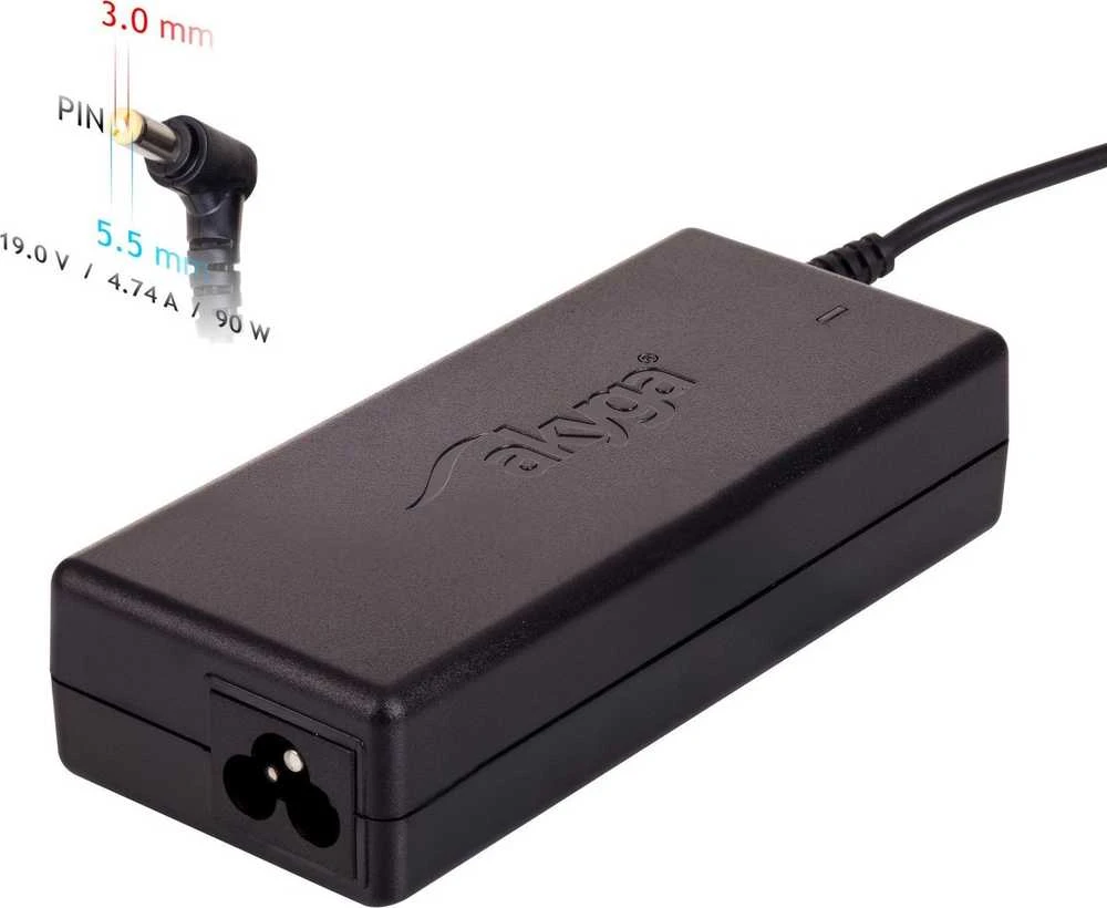 Akyga nešiojamojo kompiuterio maitinimas 90 W, 3 mm, 4,7 A, 19 V (AK-ND-27)