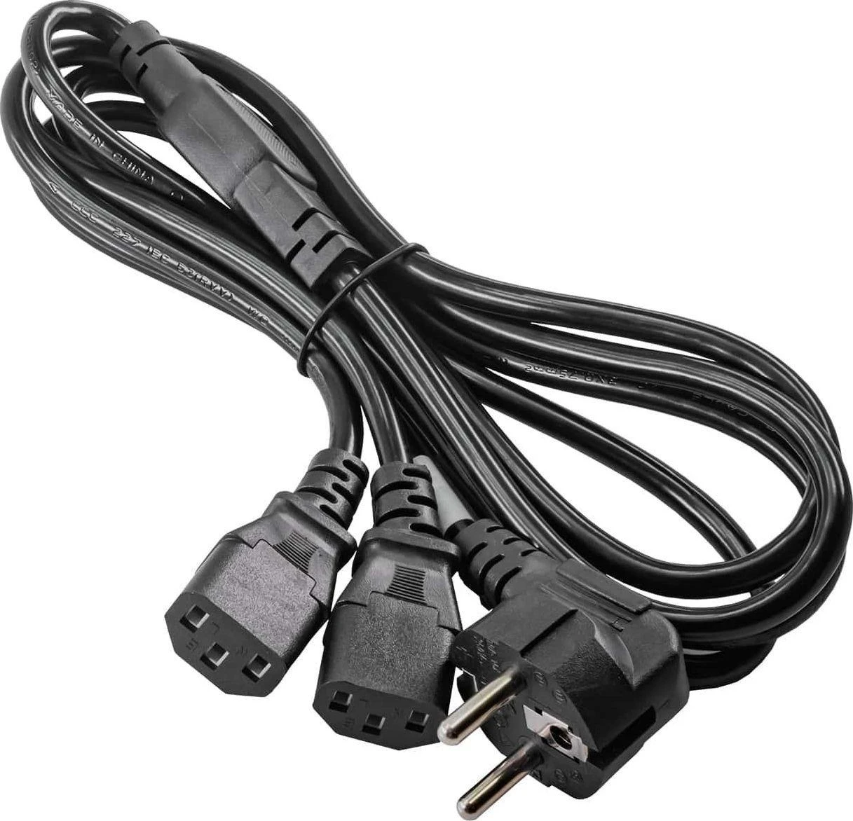 Akyga AK-PC-04A CCA CEE 7/7 / 2x IEC C13 skirstytuvas 1,8 m