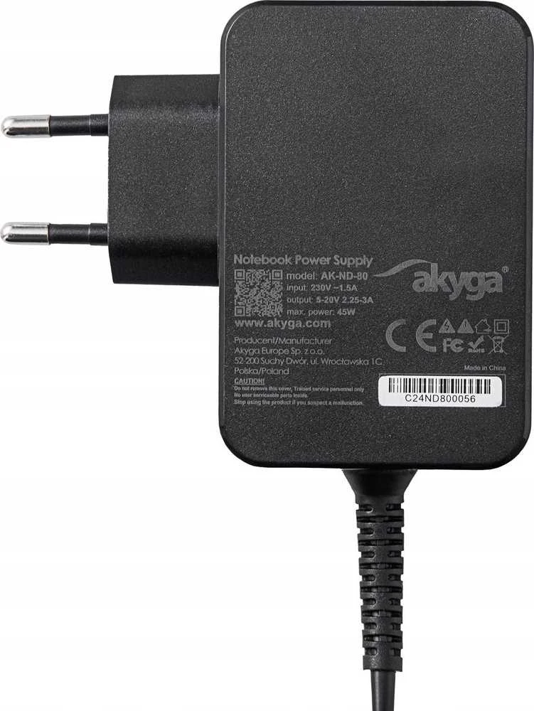 "Akyga" maitinimo šaltinis AK-ND-81 5 - 20V / 3 - 3,25A 65W USB-C Power Delivery 3.0 GaN