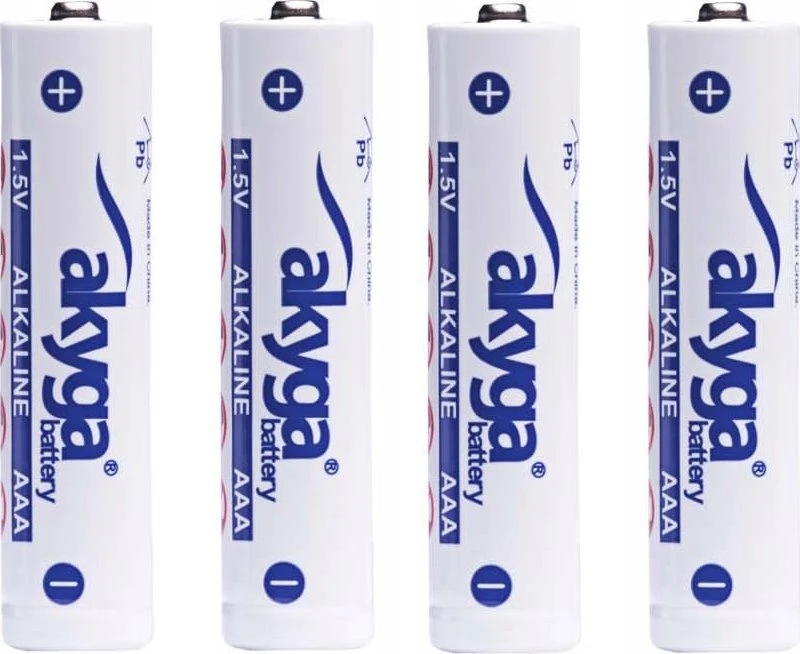 AAA (LR03) šarminė Zn-MnO2 baterija - 1.5V/1300mAh - Akyga AKY1971 - lizdinė plokštelė - 4 vnt.