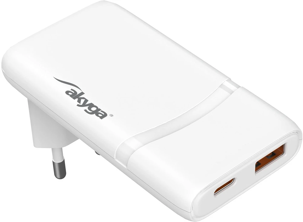 USB C tipo ir USB A tipo maitinimo adapteris - 5-20V/1.35-3A - Akyga AK-CH-31