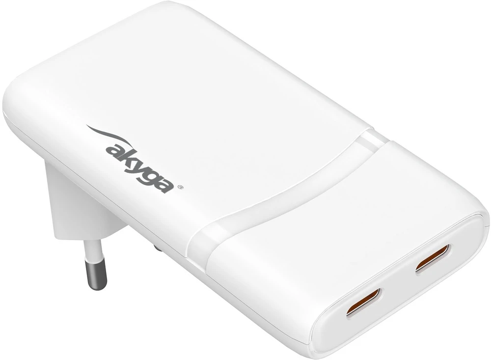 Akyga AK-CH-32 2x USB C 5-20V/2.25-3A maitinimo adapteris