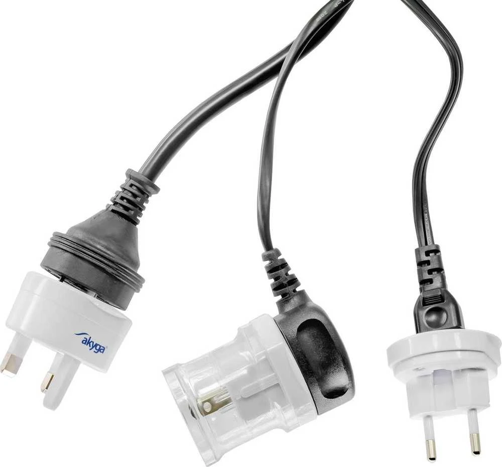 Akyga JAV AS JK kelionių adapteris ES 250V 10A balta (AK- AD- 61)