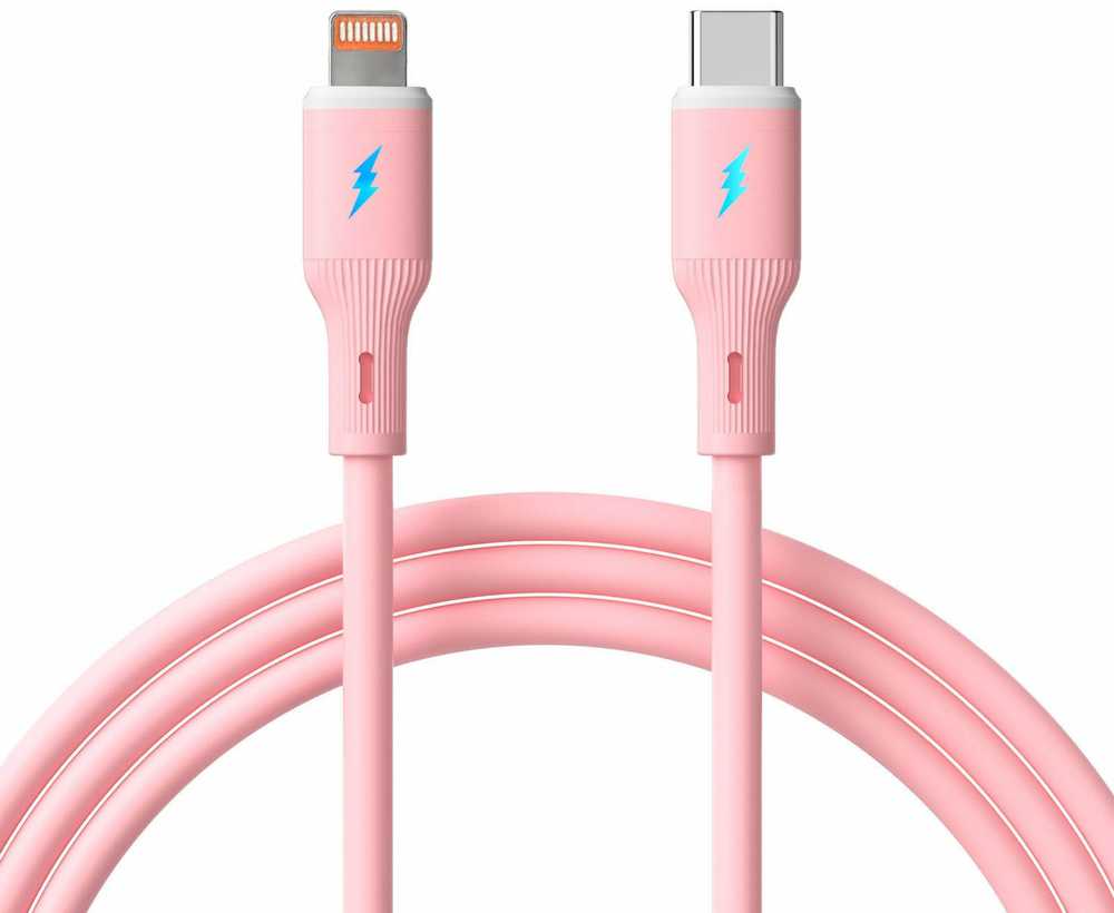 AKYGA Cable USB AK-USB-71 USB type C m / Lightning m ver. 2.0 30W 1m Rožinė Silicone