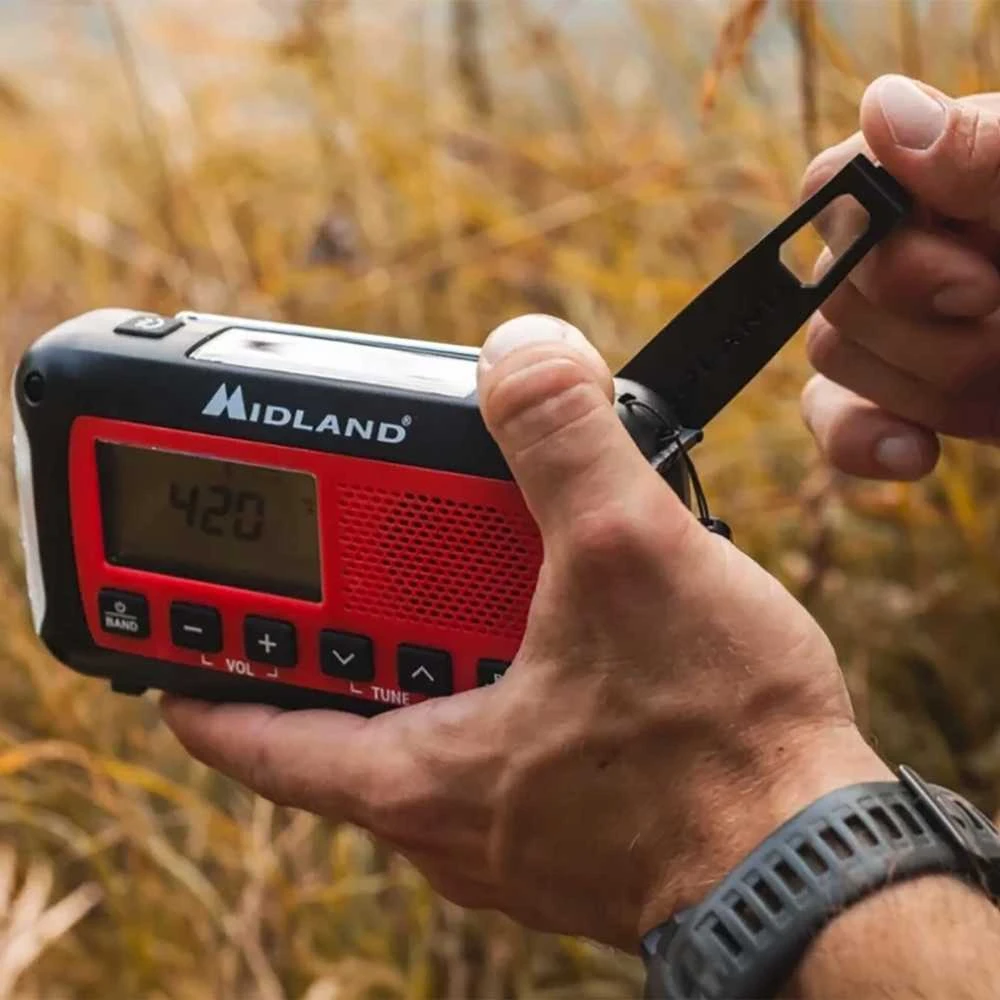 ALAN Midland ER100 avarinis radijas su 2600 mAh baterija
