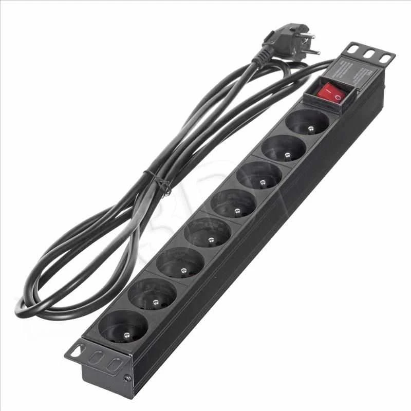 Alantec PZ081U3M galios prailginimas 3 m 8 kintamosios srovės lizdas (-ai) Vidinis Juodas