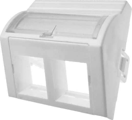 Kampinis adapteris 2xRJ45 su dangteliu
