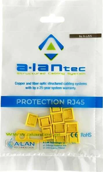 USB lizdo užrakinimas nuo neleistino įjungimo, geltona kištukas (pak. 10 jungčių + raktas) ALANTEC