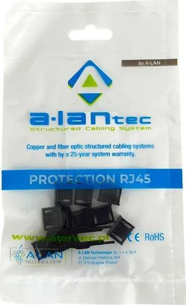 USB lizdo užrakinimas nuo neleistino įjungimo, juoda (pak. 10 vnt + raktas) ALANTEC