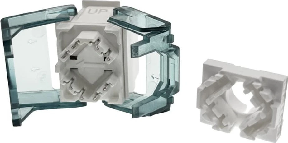Alantec MB007-1 RJ45 UTP cat.6A keystone modulis be įrankių ALANTEC Plus - pagerintas perdavimo našumas