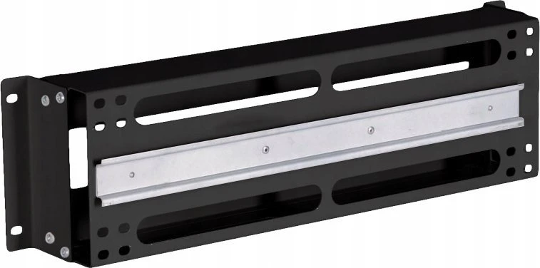Įtampos paskirstymo skydelis 19" 3U, be komplektacijos, juoda ALANTEC