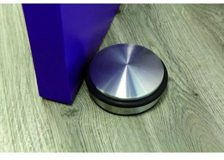Alba DOORSTOP N, Juoda, Sidabrinė, Elastomero spalvos, Plienas, Tvirtinamas prie grindų, 1 vnt., 90 mm, 90 mm