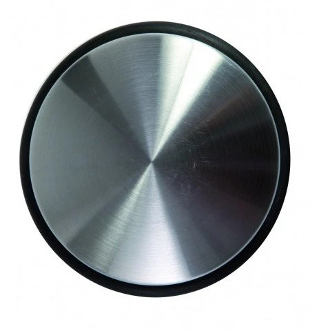 Alba DOORSTOP N, Juoda, Sidabrinė, Elastomero spalvos, Plienas, Tvirtinamas prie grindų, 1 vnt., 90 mm, 90 mm