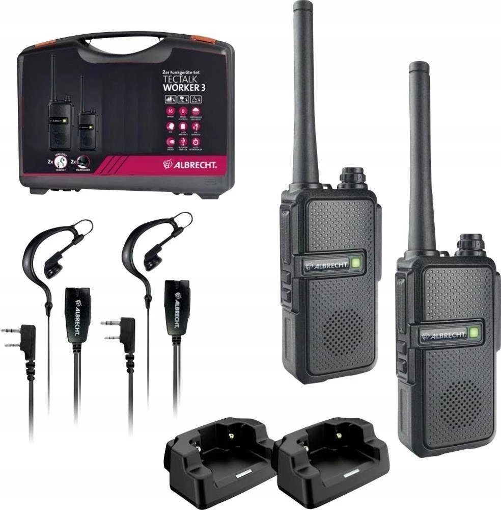 Krótkofalówka Albrecht Tectalk Worker 3 Case 2 vnt.