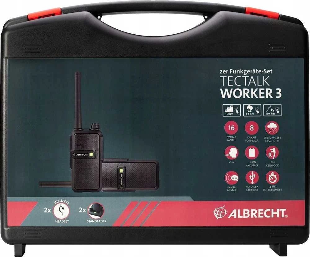 Krótkofalówka Albrecht Tectalk Worker 3 Case 2 vnt.