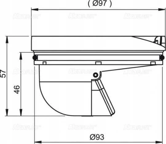 Syfon ALCADRAIN Syfon suchy do APV26, APV26C