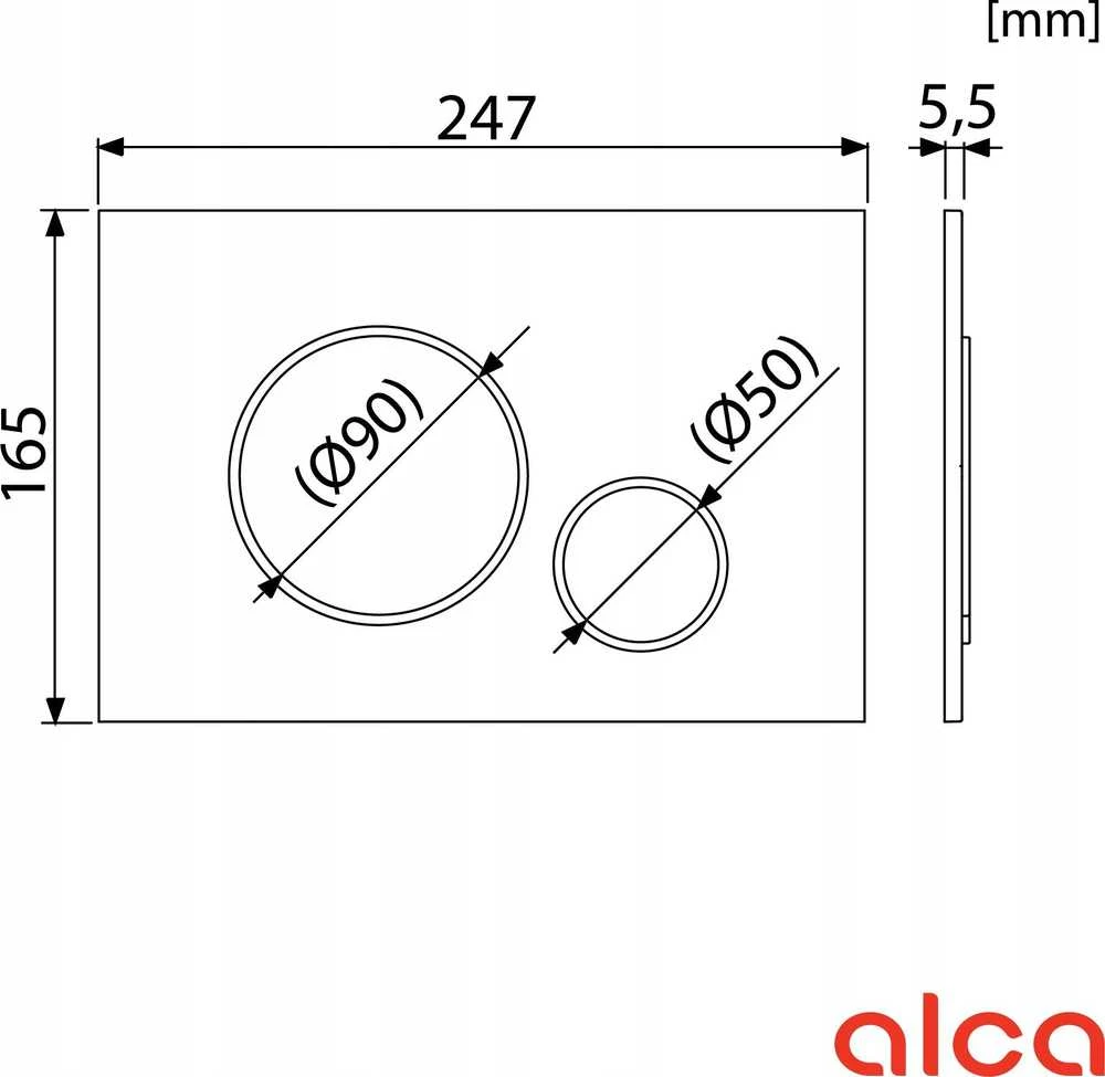 Alca plast vandens nuleidimo mygtukas Alcadrain M670, baltas