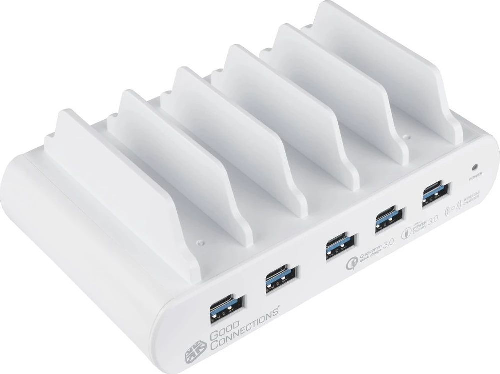 Good Connections Geros jungtys Geros jungtys USB-Desktop-Schnellladestation 110W 10-Port (5x USB-C 5x USB-A)