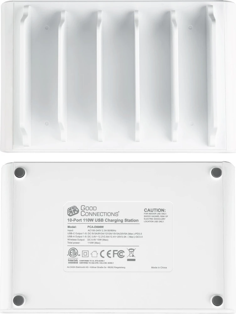 Good Connections Geros jungtys Geros jungtys USB-Desktop-Schnellladestation 110W 10-Port (5x USB-C 5x USB-A)