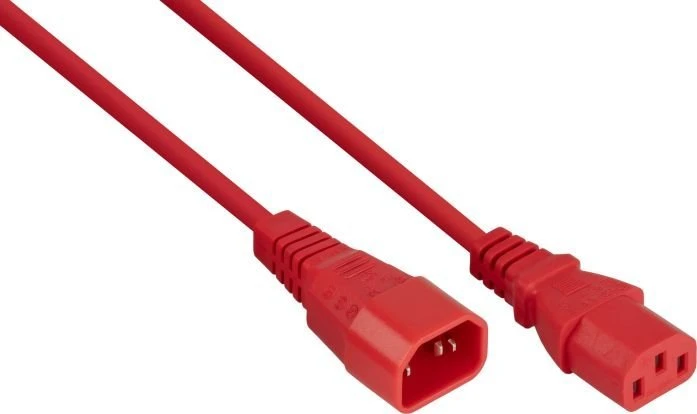 Alcasa Kabelmeister SK1430-R020 maitinimo kabelis Raudona maitinimo kabelis 2 m IEC C14 IEC C13