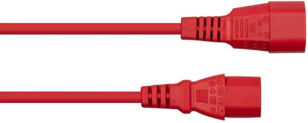 Nezatříděno Kabelis zasilający Alcasa Kabelmeister SK1430-R030 kabelis zasilające Raudona 3 m IEC C14 IEC C13