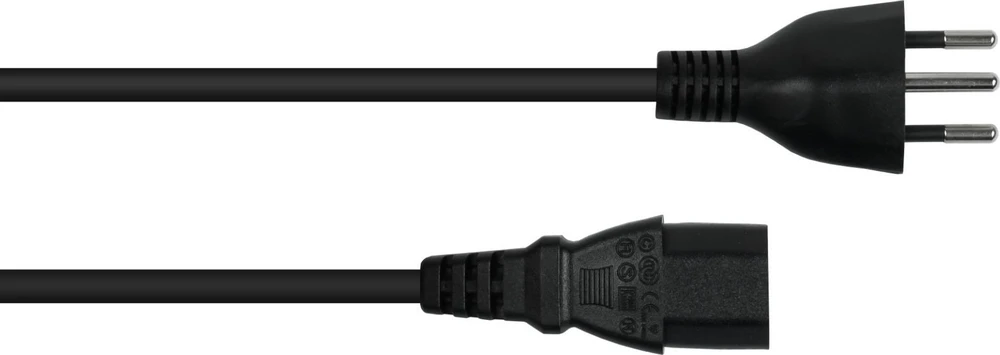 Nezatříděno Kabelmeister SK6030-S018 Maitinimo kabelis, juodas, 1,8 m, maitinimo kištukas, J tipo, IEC