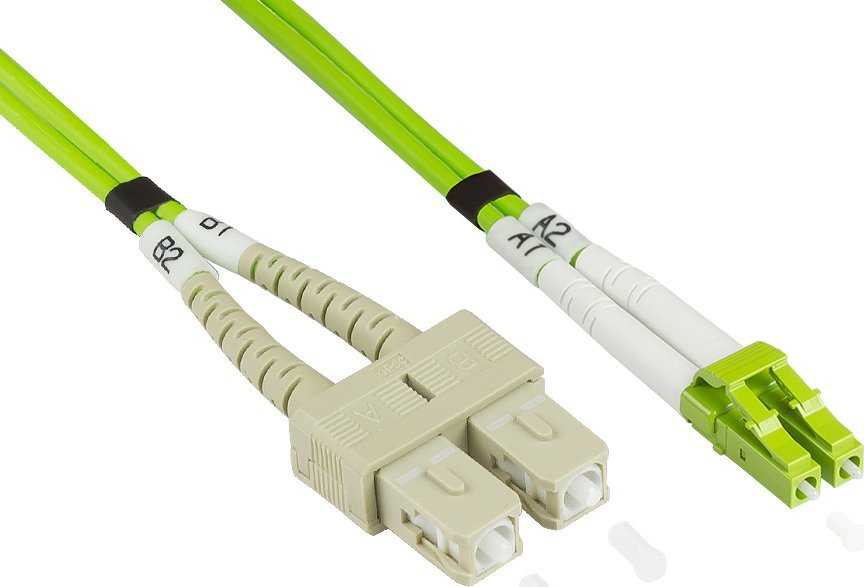 Alcasa LW-802LS5 InfiniBand / šviesolaidinis kabelis 2 m 2x LC 2x SC žalias