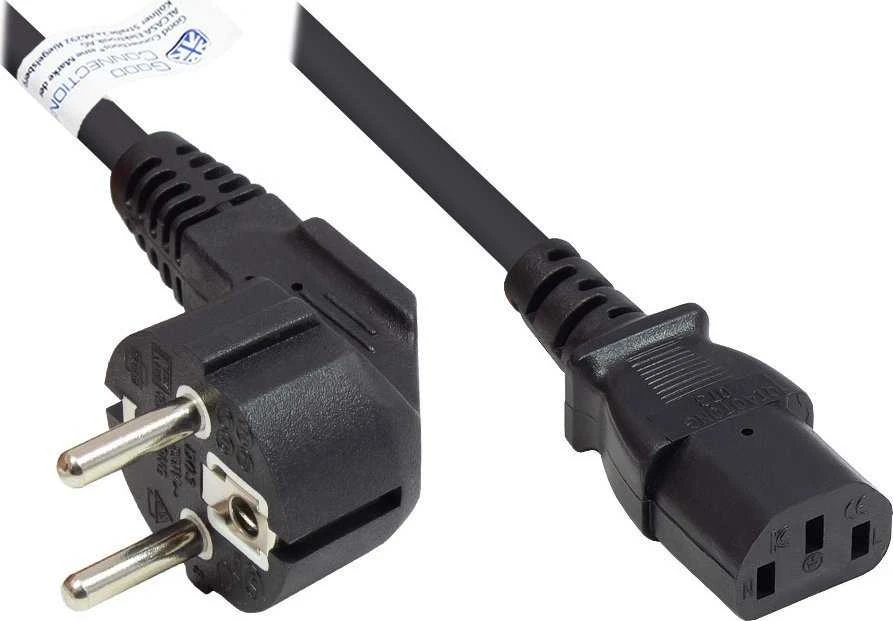 Good Connections Alcasa P0130-S050 maitinimo kabelis juodas 5m CEE7/7 IEC C13
