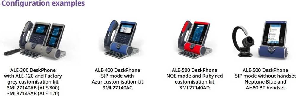 Alcatel-Lucent Enterprise ALE-300 IP telefonas Mėlyna LCD