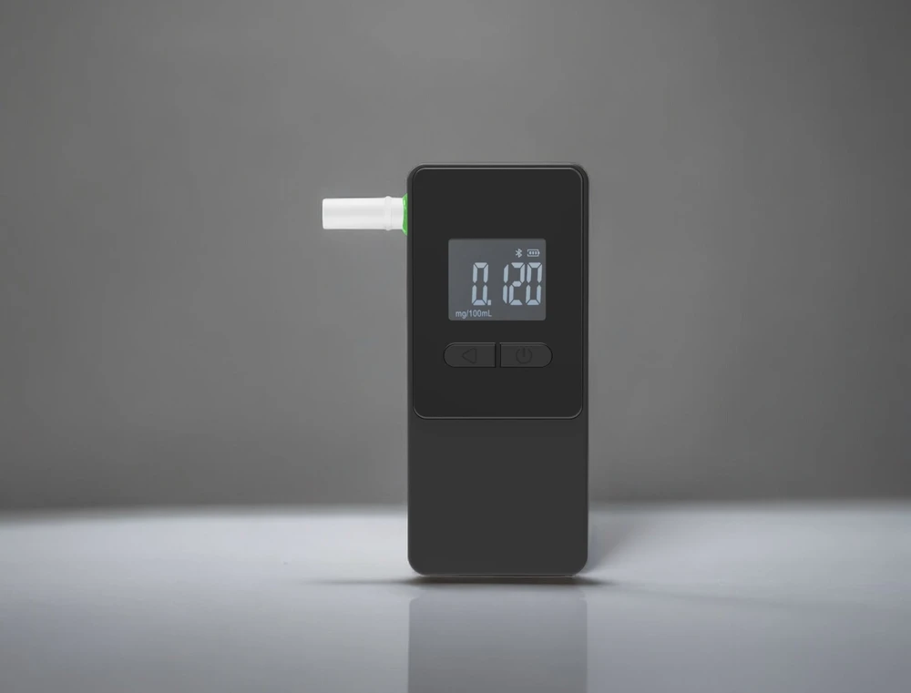 AlcoAlert Smart Electrochemical breathalyzer, juodas
