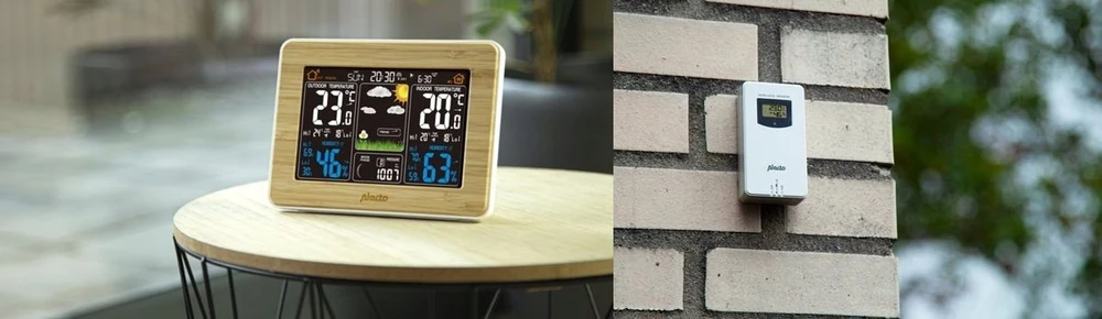 Alecto Orų stotelė with Wireless Sensor Bamboo (WS-1560)