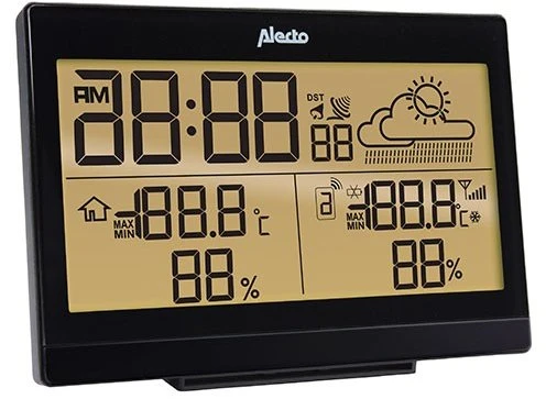 Alecto Orų stotelė with Wireless Sensor, Juodas (WS-2300)