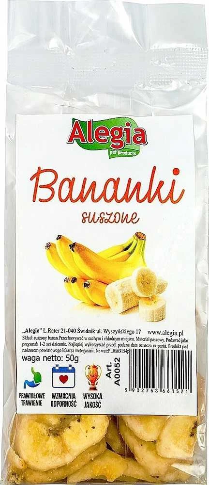 Aquario Alegia džiovinti bananai 50g Galiojimas iki 2024.06.01