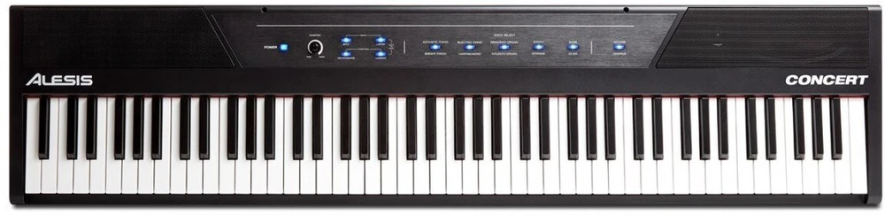 „Alesis Concert“ – 88 klavišų skaitmeninis pianinas su viso dydžio klavišais