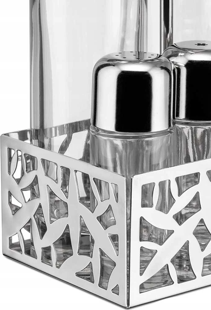 Alessi Cactus Condiment Set - oil,vinegar,S+P,spices MSA16