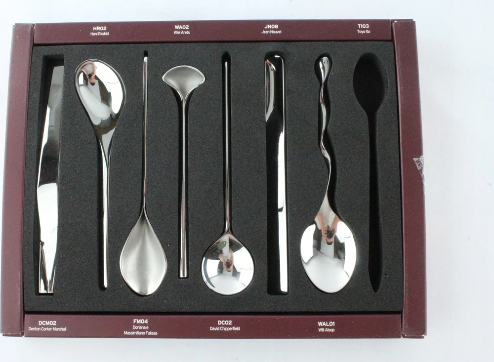 Alessi dizainerių rinkinys iš 8 kavos šaukštų MSPOONSET