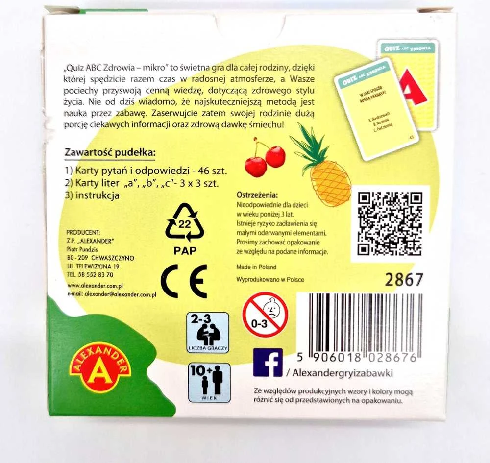 Alexander ABC sveikatos viktorina Pocket mokomasis žaidimas 28676