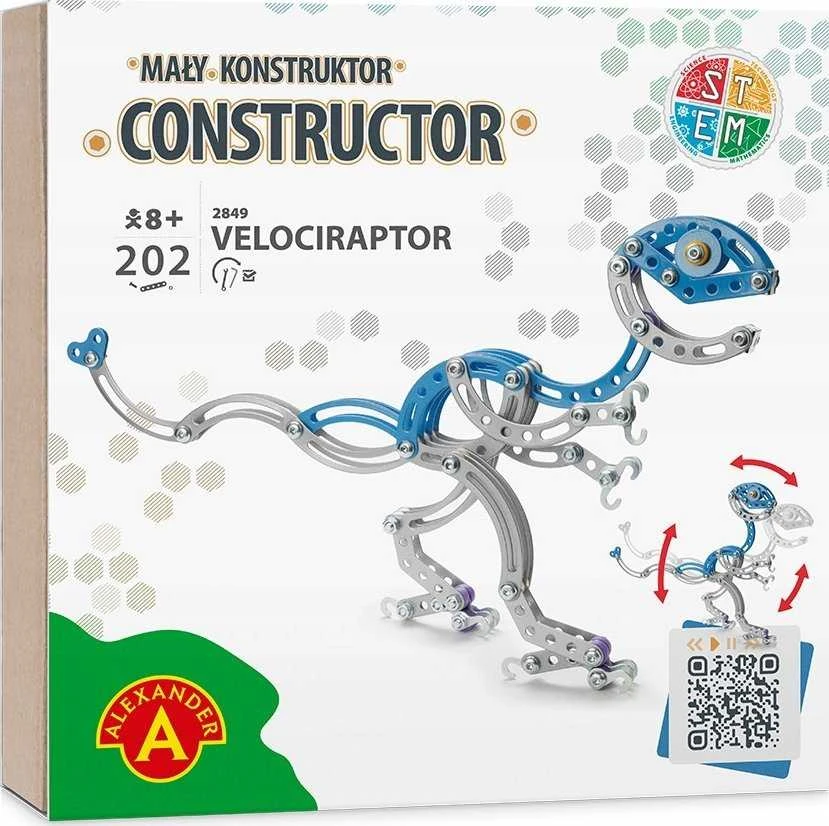 Alexander Metalinis konstruktorius – Dinozaurai – Velociraptorius (202 vnt.)