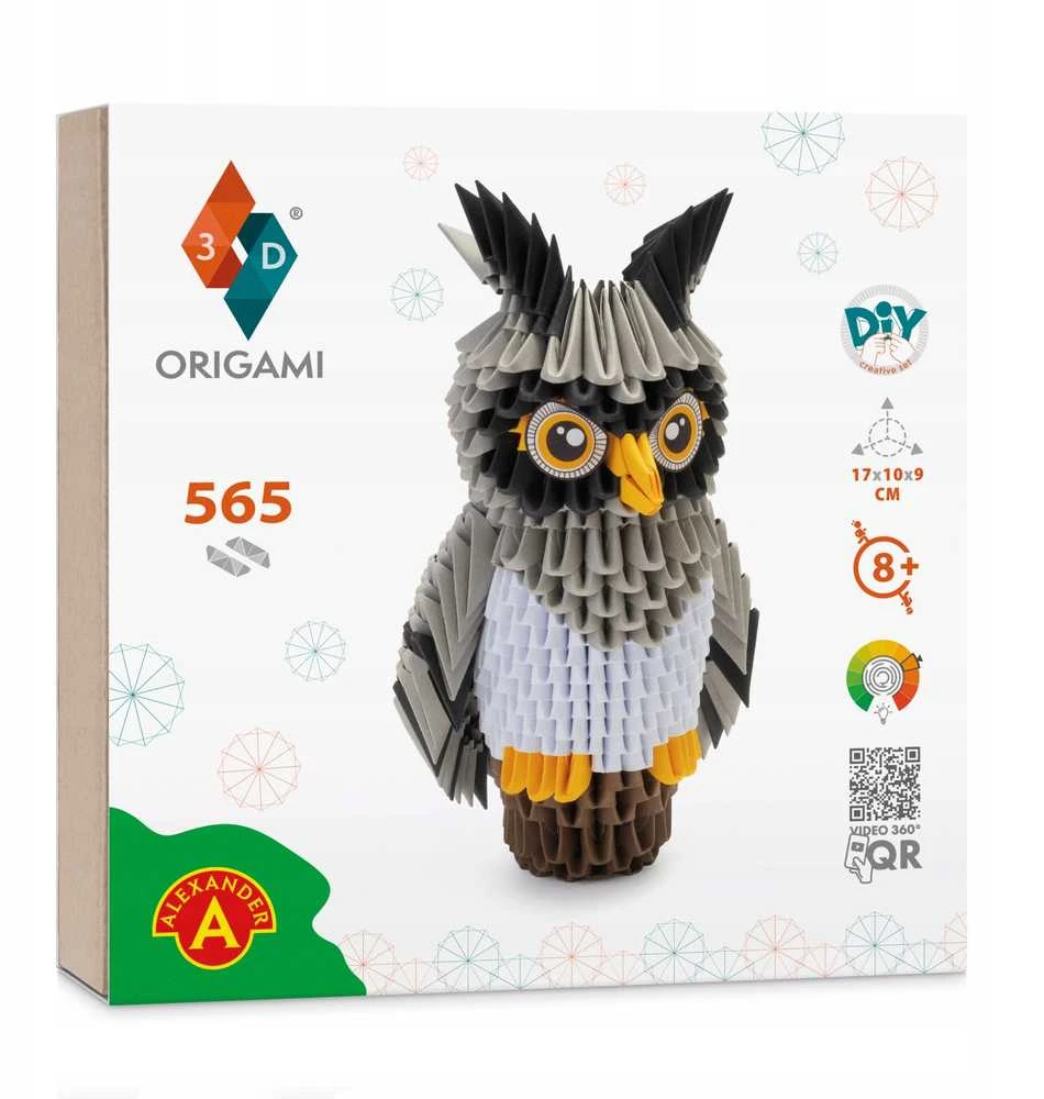 Alexander 3D origami kūrybinis rinkinys – Pelėda ZA6073
