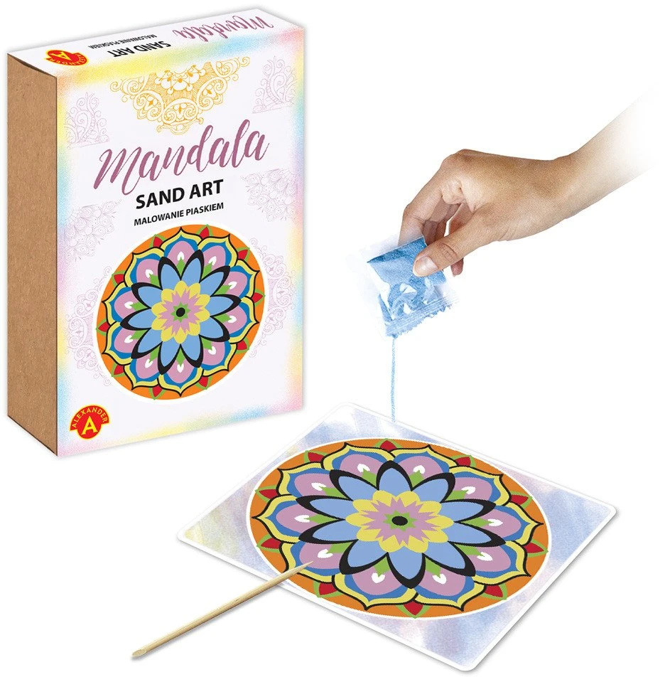 Alexander Smėlio tapyba - Smėlio menas - Aleksandras - Mandala 1 - kūrybinė pramoga