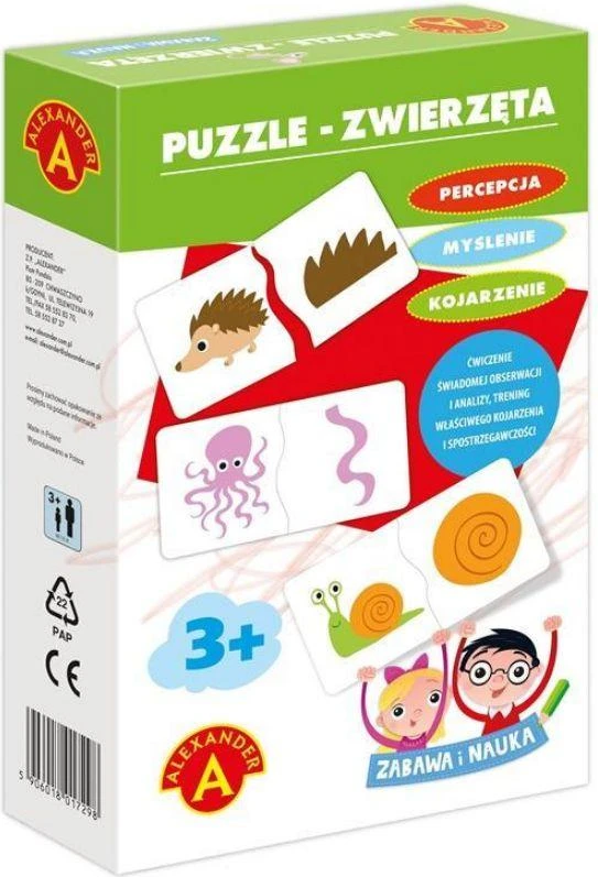 Dėlionė „Alexander Puzzle Animals“ – linksmybės ir mokymasis (1832)
