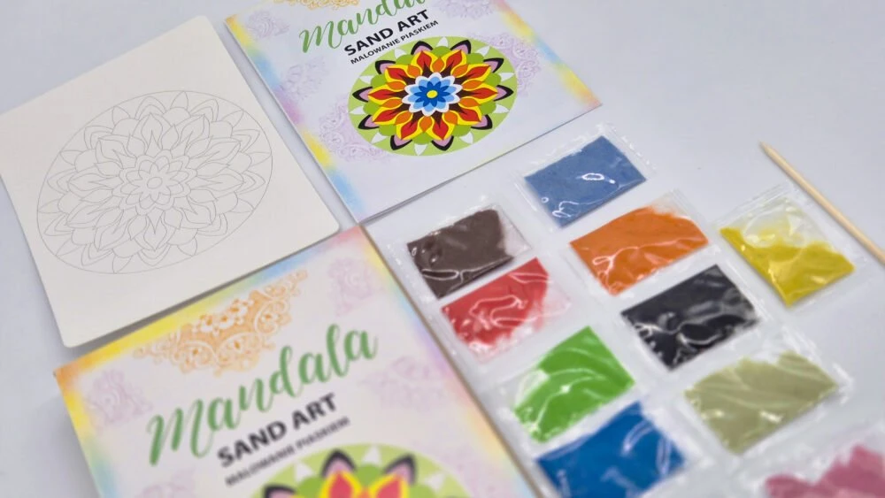 Alexander Aleksandro smėlio meno smėlio paveikslas Mandala 3 32475